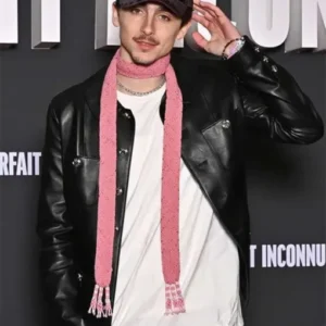 Timothee Chalamet A Complete Unknown Black Leather Jacket