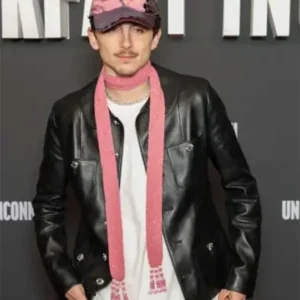 Timothee Chalamet A Complete Unknown Black Leather Jacket For Sale