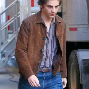 Timothee Chalamet A Complete Unknown Brown Suede Jacket