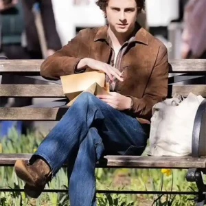 Timothee Chalamet A Complete Unknown Brown Suede Jacket For Sale