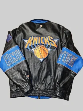 Timothee Chalamet New York Knicks Leather Jacket back