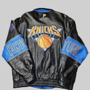 Timothee Chalamet New York Knicks Leather Jacket back