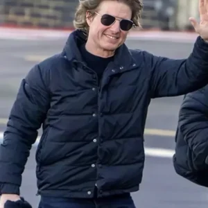 Tom Cruise Mission Impossible 8 Black Puffer Jacket