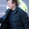 Tom Cruise Mission Impossible 8 Black Puffer Jacket Side
