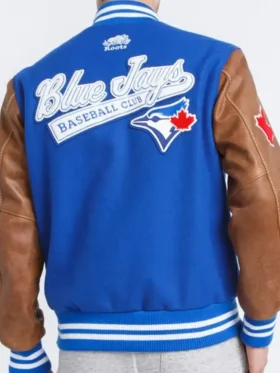 Toronto Blue Jays Blue And Brown Letterman Jacket
