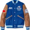 Toronto Blue Jays Blue Brown Letterman Jacket