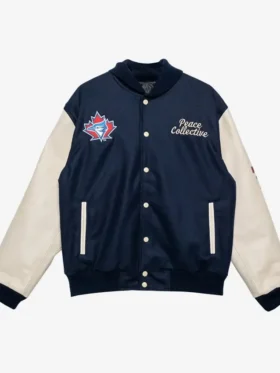Toronto Blue Jays Letterman Navy And Cream Jacket