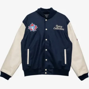 Toronto Blue Jays Letterman Navy And Cream Jacket