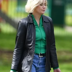 Toxic Town Jodie Whittaker Black Jacket Side