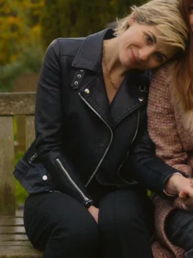 Toxic Town S01 Jodie Whittaker Black Leather Jacket 2