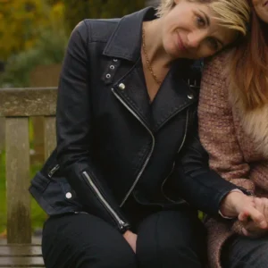 Toxic Town S01 Jodie Whittaker Black Leather Jacket 2