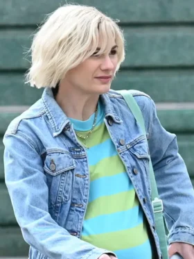 Toxic Town S01 Jodie Whittaker Blue Denim Jacket Side
