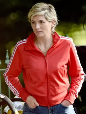 Toxic Town S01 Jodie Whittaker Red Jacket