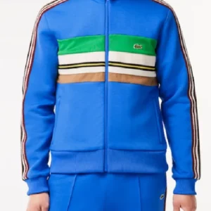 Tristan SkyMed S03 Blue Striped Zip Jacket For Sale