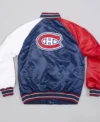 Trudie Montreal Canadiens Youth Varsity Satin Jacket Back