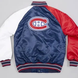 Trudie Montreal Canadiens Youth Varsity Satin Jacket Back