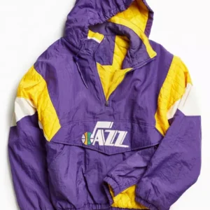 Utah Jazz Starter Pull Over Vintage Bomber Jacket 1