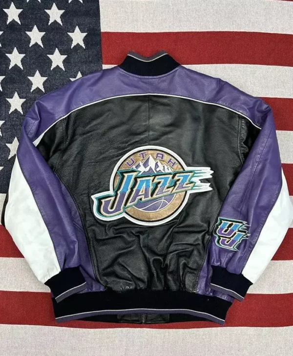 Shop UJ Vintage Full Zipper Leather Bomber Jacket For Mens- VJ