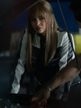 Vanessa Morgan Wild Cards S02 Colorblock Jacket For Sale