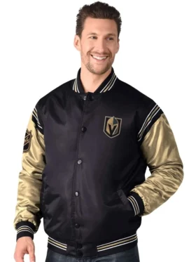 Vegas Golden Knights Black And Gold Satin Jacket