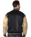 Vegas Golden Knights Black And Gold Satin Jacket Back