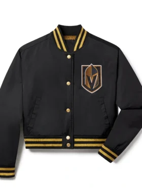 Vegas Golden Knights Black Letterman Jacket