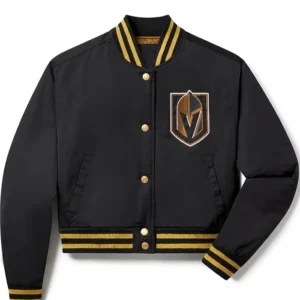 Vegas Golden Knights Black Letterman Jacket