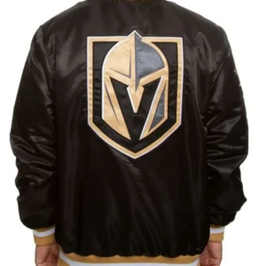 Vegas Golden Knights Bomber Satin Jacket Back