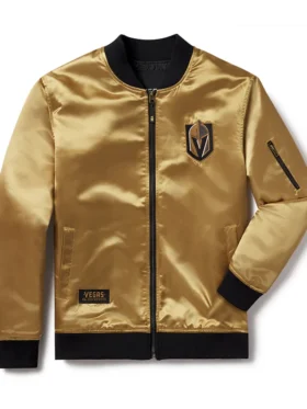 Vegas Golden Knights Gold Bomber Jacket