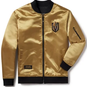 Vegas Golden Knights Gold Bomber Jacket