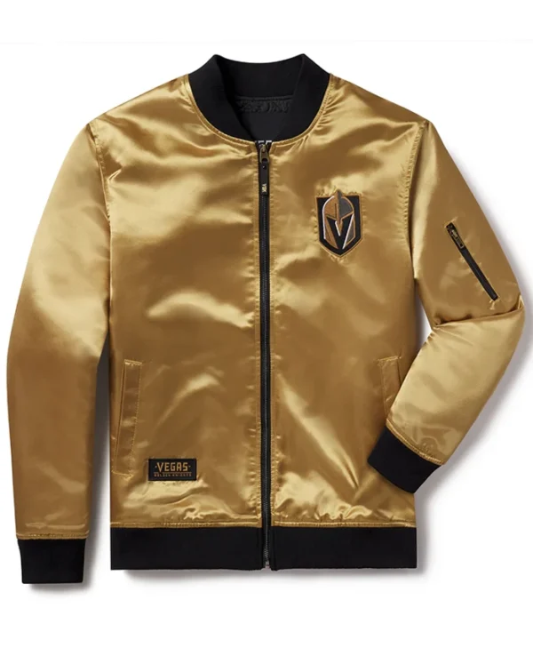 Vegas Golden Knights Gold Bomber Jacket