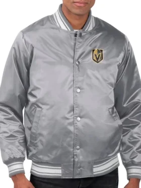 Vegas Golden Knights Grey Satin Jacket