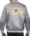 Vegas Golden Knights Grey Satin Jacket Back