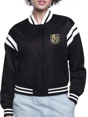 Vegas Golden Knights Team Logo Satin Jacket