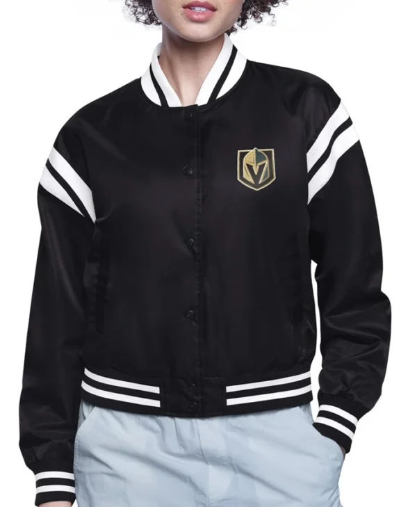 Vegas Golden Knights Team Logo Satin Jacket