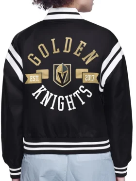 Vegas Golden Knights Team Logo Satin Jacket Back