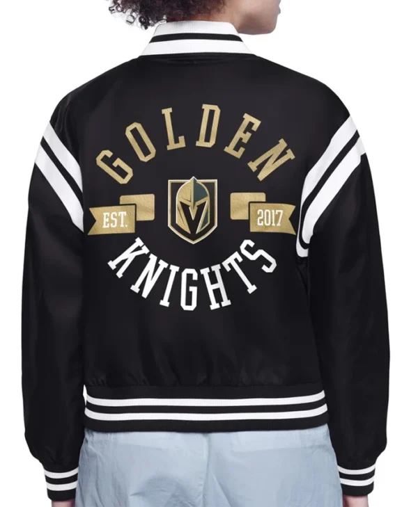 Vegas Golden Knights Team Logo Satin Jacket Back