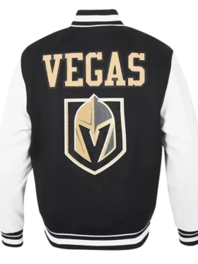 Vegas Golden Knights Wool Varsity Jacket Back