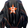 Vintage Bomber Astros Leather Jacket Back