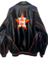 Vintage Bomber Astros Leather Jacket Back
