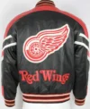Vintage Detroit Red Wings Leather Jacket Back
