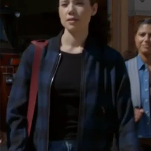 Violet Mikami Chicago Fire Checked Bomber Jacket