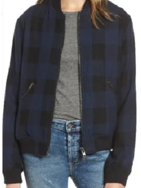 Violet Mikami Chicago Fire Checked Bomber Jacket For Sale