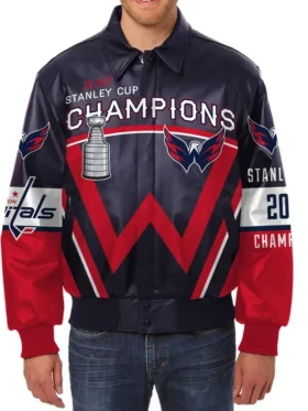 Washington Capitals Champions Leather Jacket