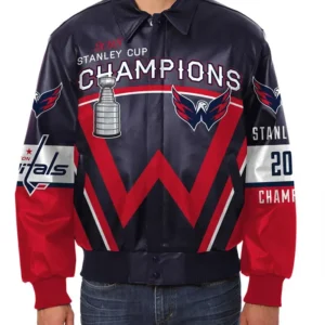 Washington Capitals Champions Leather Jacket