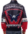 Washington Capitals Champions Leather Jacket Back