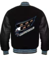 Washington Capitals Letterman Black Varsity Jacket Back