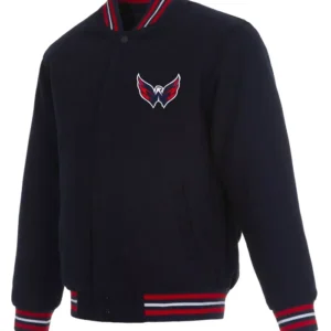 Washington Capitals Navy Blue Bomber Jacket
