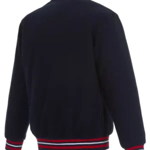 Washington Capitals Navy Blue Bomber Jacket Back
