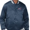 Washington Capitals Navy Blue Satin Bomber Jacket